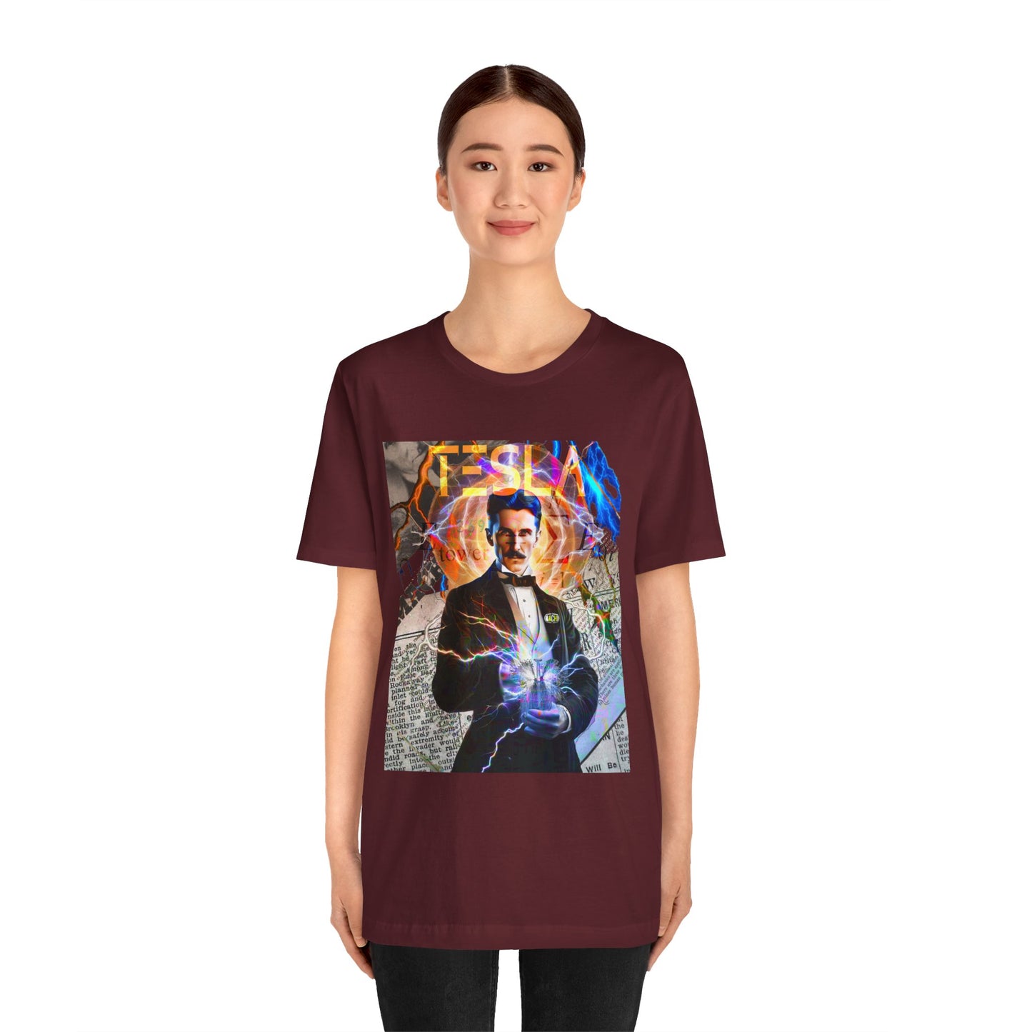 Vintage Science Icon Graphic Tee - Inventor Portrait Streetwear Print (Bachi)
