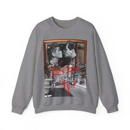 Vintage Sitcom Couple Graphic Sweatshirt - Retro TV Streetwear Print (Bachi)