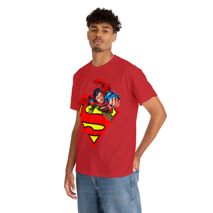 Vintage Comic Hero Graphic Tee - Cape Streetwear Print (Bachi)