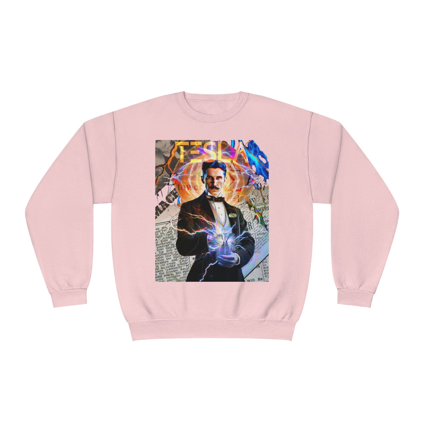 Vintage Science Icon Graphic Sweatshirt - Inventor Portrait Streetwear (Bachi)