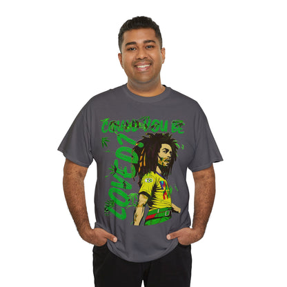 Oversized Graphic Tee - Reggae Legend Portrait Streetwear Print (Bachi)