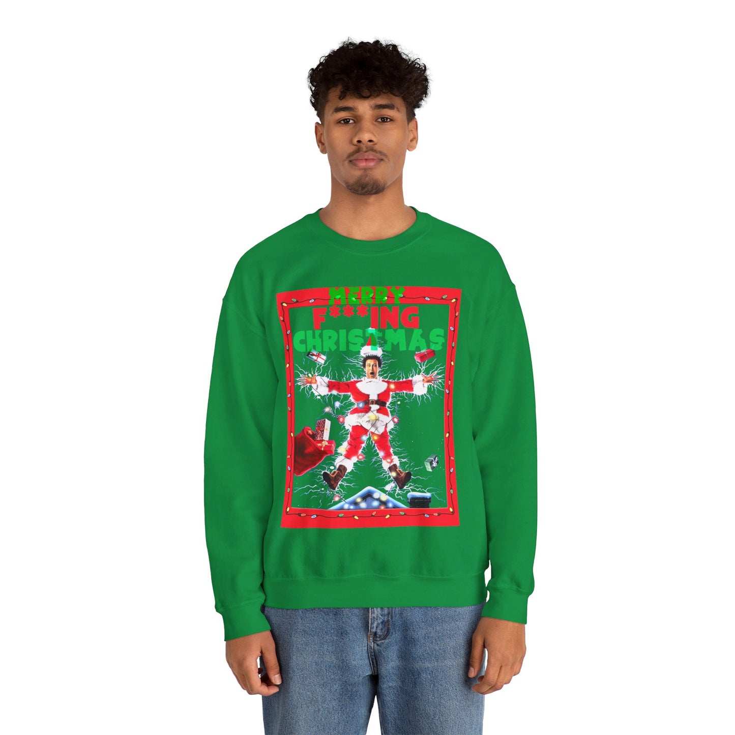 Vintage Holiday Graphic Sweatshirt - 80s Comedy Cinema Print (Bachi)