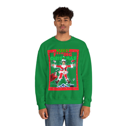 Vintage Holiday Graphic Sweatshirt - 80s Comedy Cinema Print (Bachi)