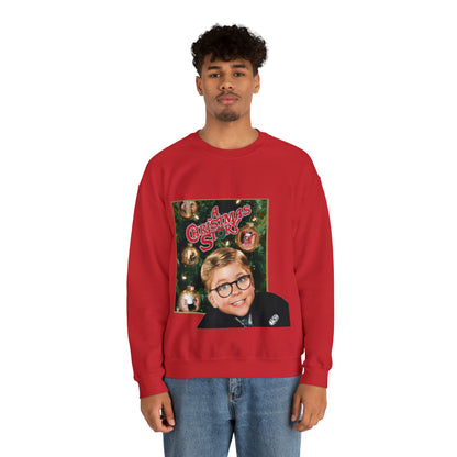 Vintage Holiday Graphic Sweatshirt - 80s Family Cinema Print (Bachi)