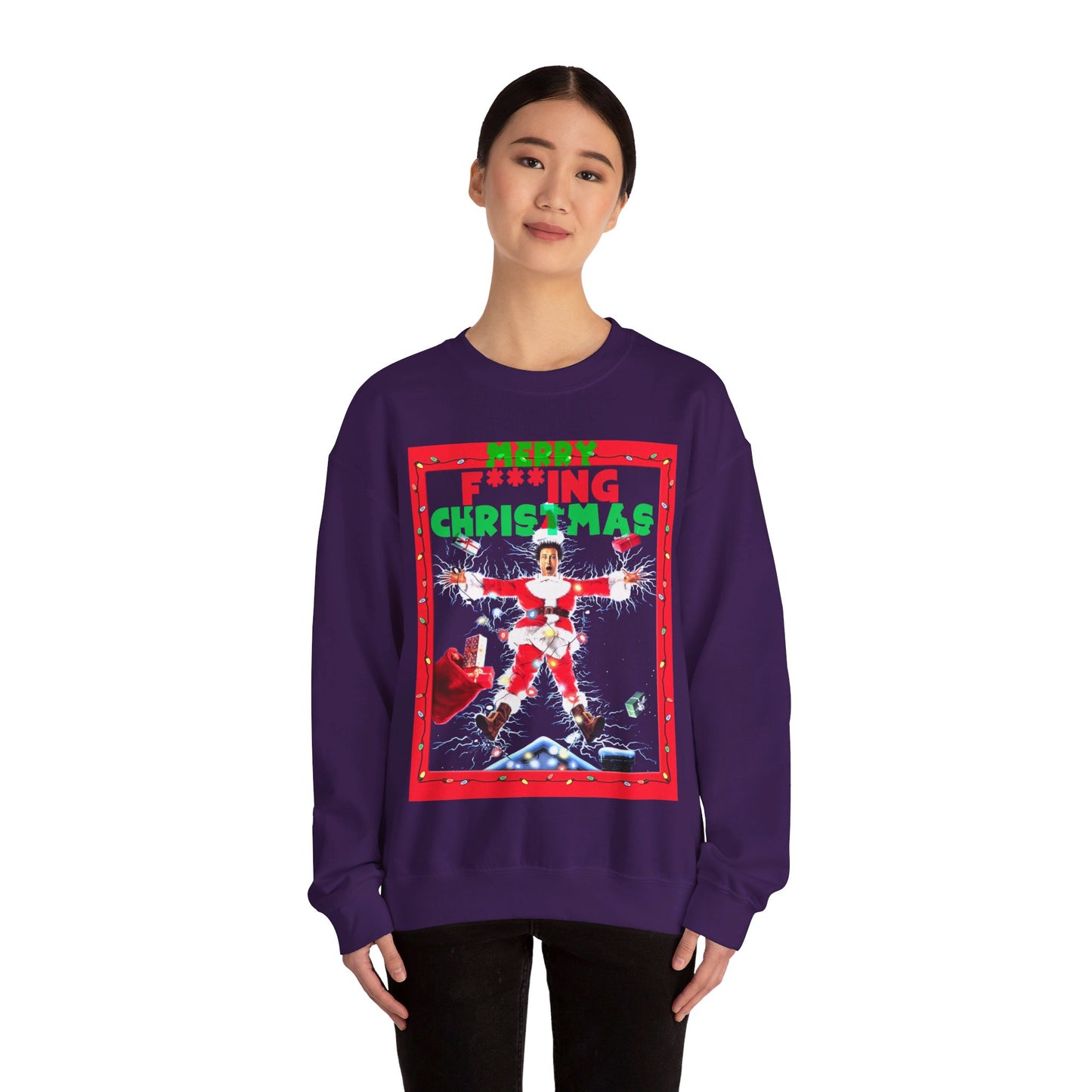 Vintage Holiday Graphic Sweatshirt - 80s Comedy Cinema Print (Bachi)