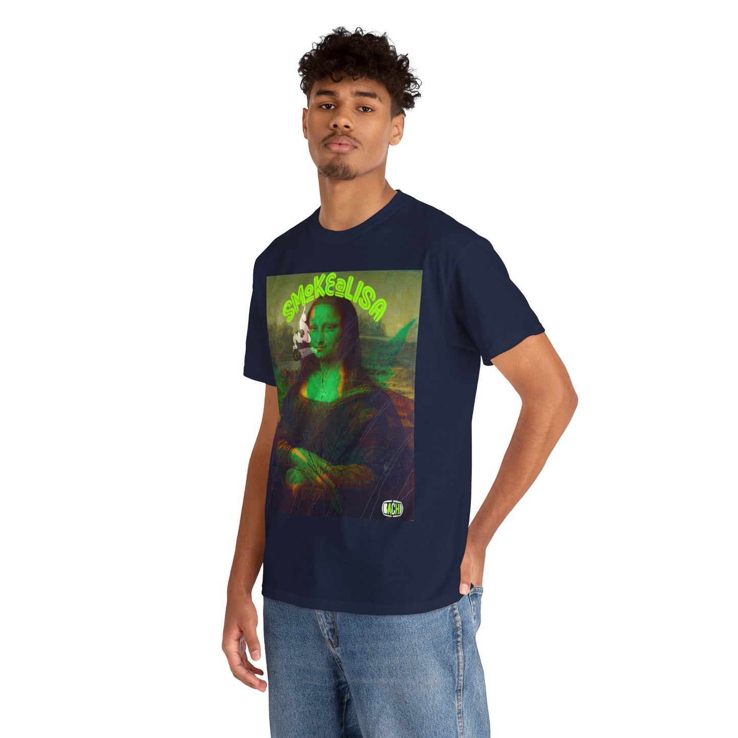 Raw Edge Pop Art Graphic Tee - Renaissance Parody Streetwear Print (Bachi)