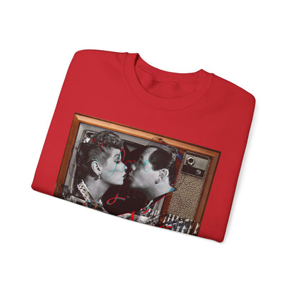 Vintage Sitcom Couple Graphic Sweatshirt - Retro TV Streetwear Print (Bachi)