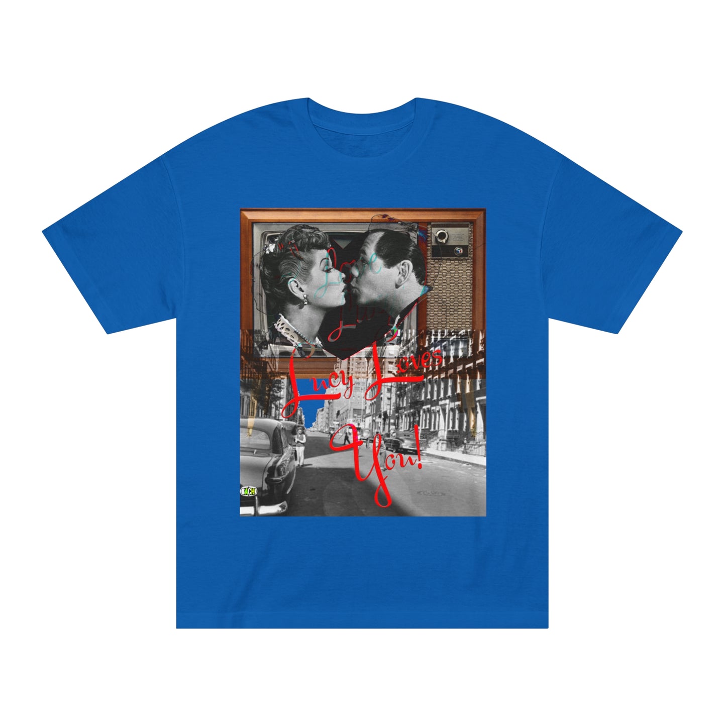 Vintage Sitcom Couple Graphic Tee - Retro TV Streetwear Print (Bachi)