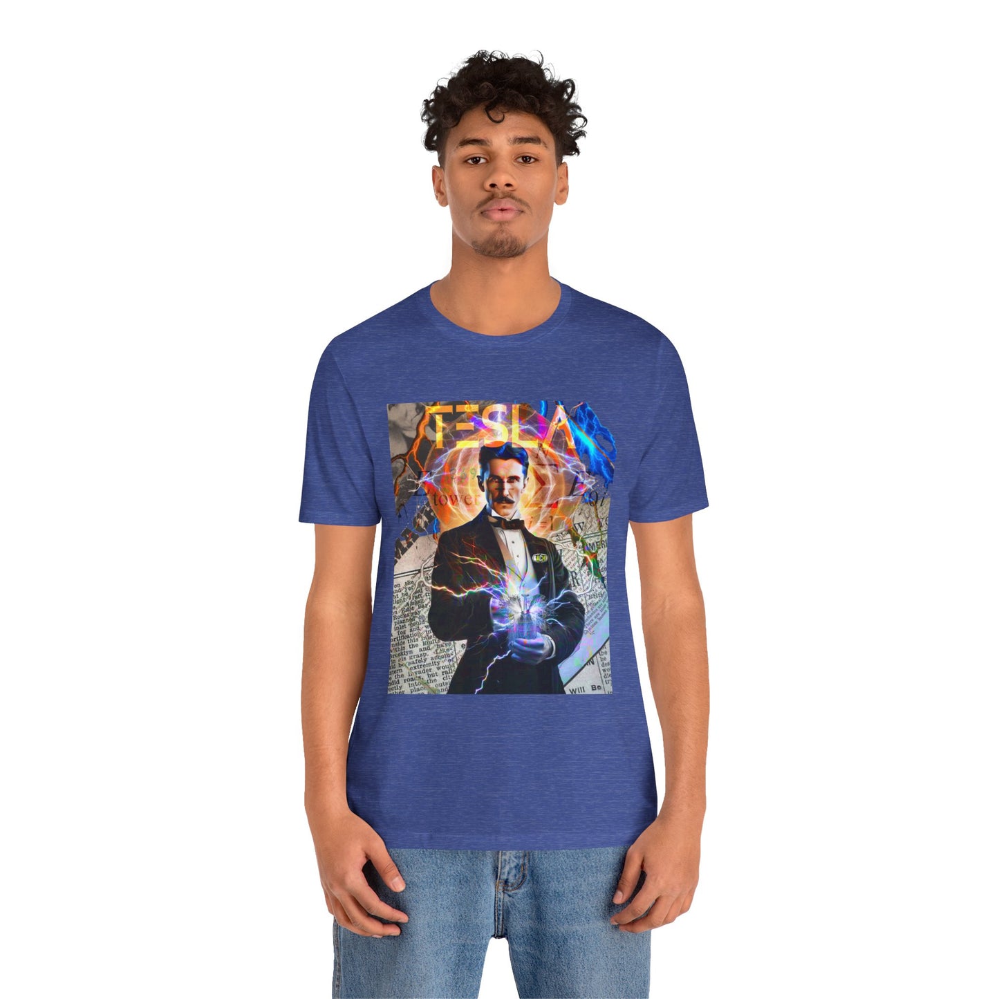 Vintage Science Icon Graphic Tee - Inventor Portrait Streetwear Print (Bachi)