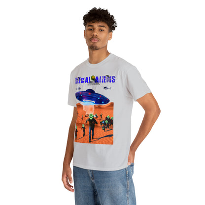 Vintage Sci-Fi Graphic Tee - Alien Invasion Streetwear Print (Bachi)