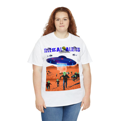 Vintage Sci-Fi Graphic Tee - Alien Invasion Streetwear Print (Bachi)