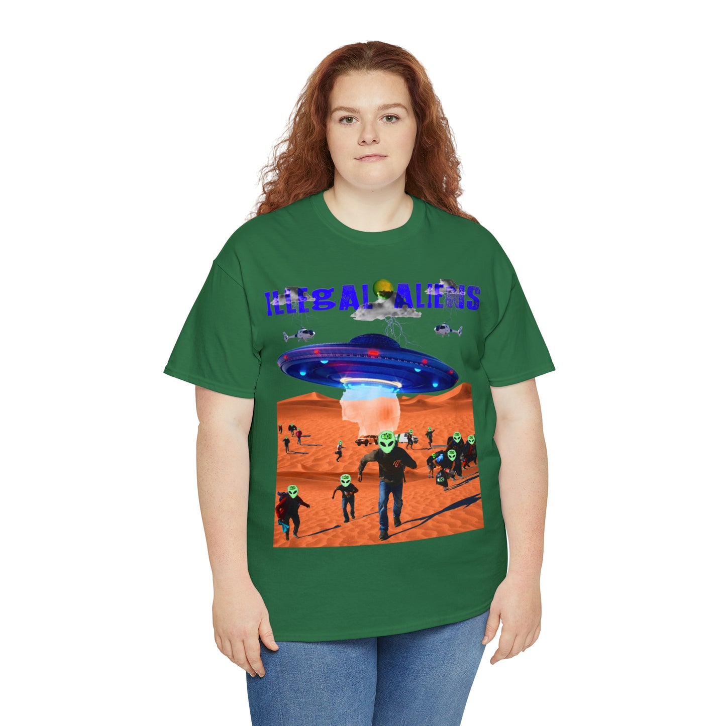 Vintage Sci-Fi Graphic Tee - Alien Invasion Streetwear Print (Bachi)