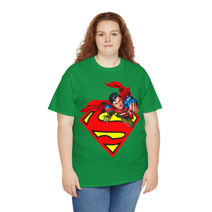 Vintage Comic Hero Graphic Tee - Cape Streetwear Print (Bachi)