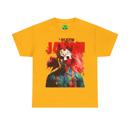Vintage Horror Cinema Graphic Tee - Hockey Mask Slasher Streetwear (Bachi)