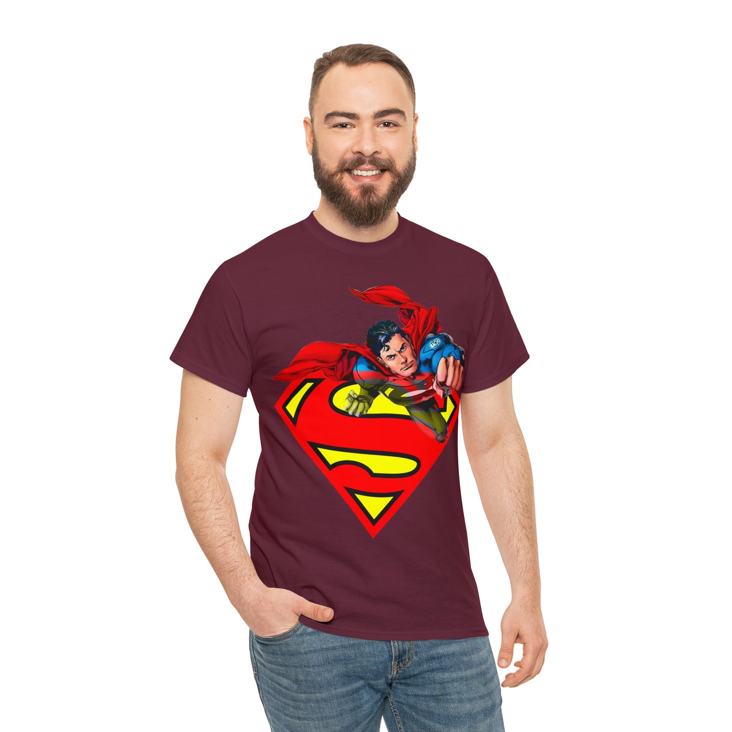 Vintage Comic Hero Graphic Tee - Cape Streetwear Print (Bachi)