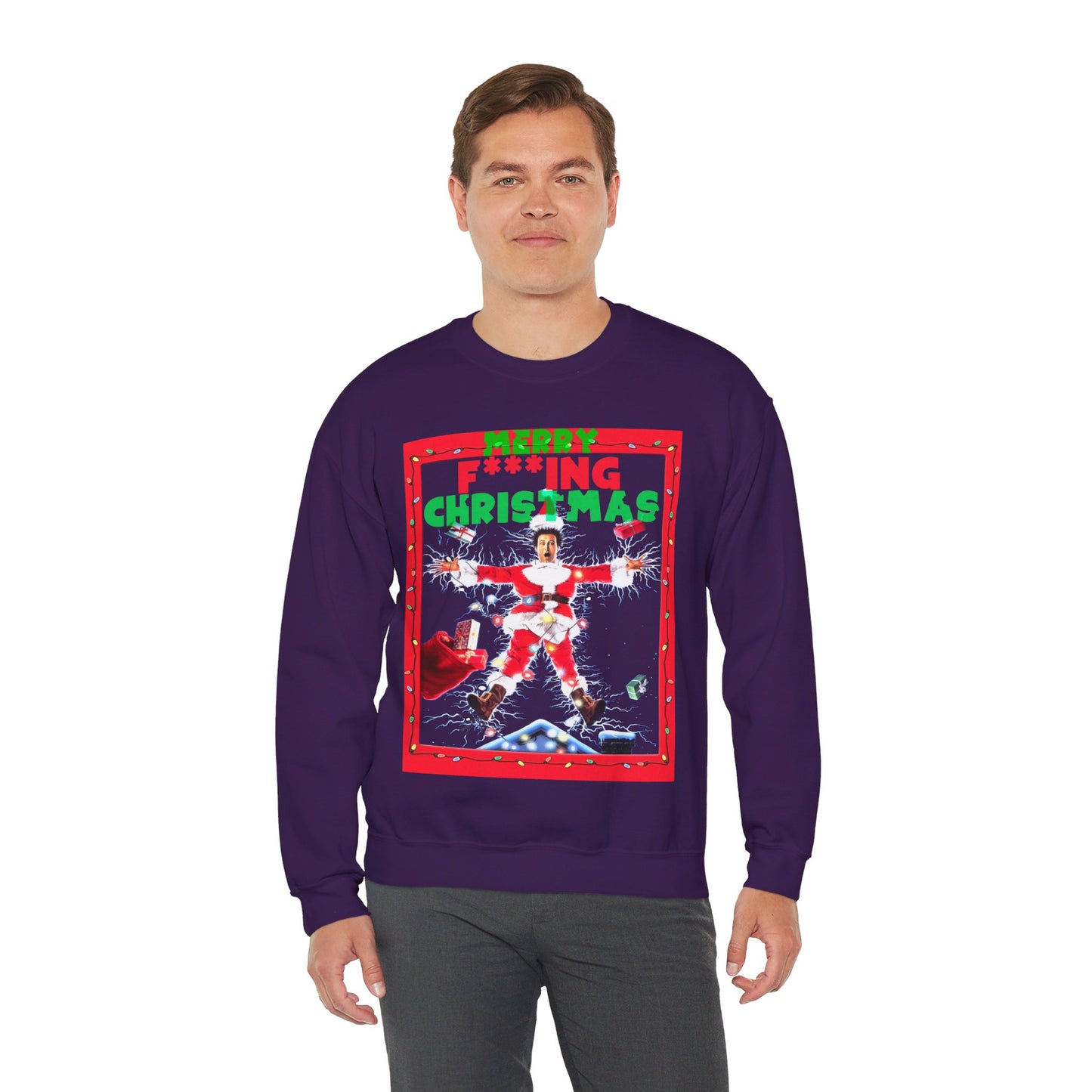 Vintage Holiday Graphic Sweatshirt - 80s Comedy Cinema Print (Bachi)