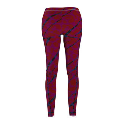 Women's Casual Leggings Bachi Red Blue Printify