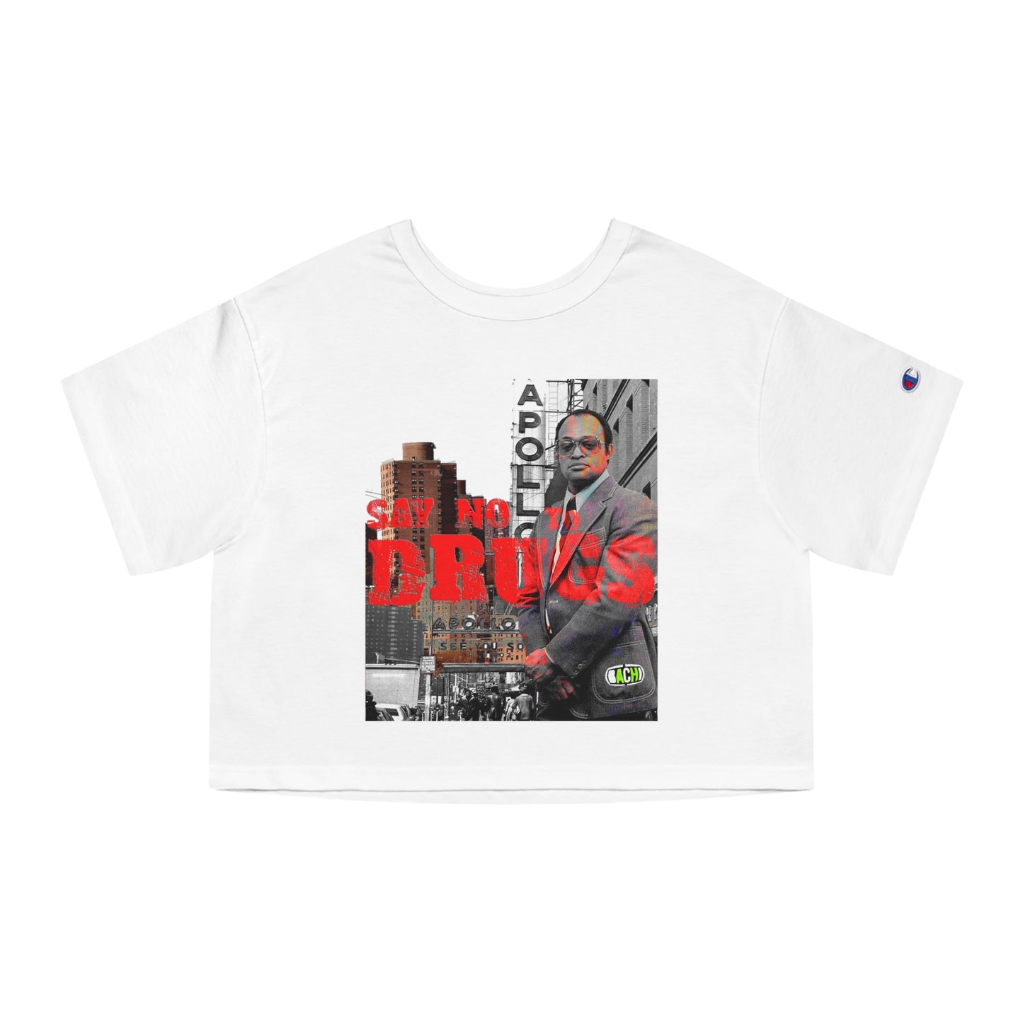 Cropped Graphic Tee - American Crime Cinema Portrait Streetwear (Bachi)