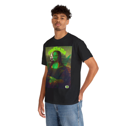 Raw Edge Pop Art Graphic Tee - Renaissance Parody Streetwear Print (Bachi)