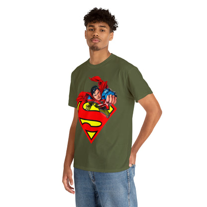Vintage Comic Hero Graphic Tee - Cape Streetwear Print (Bachi)