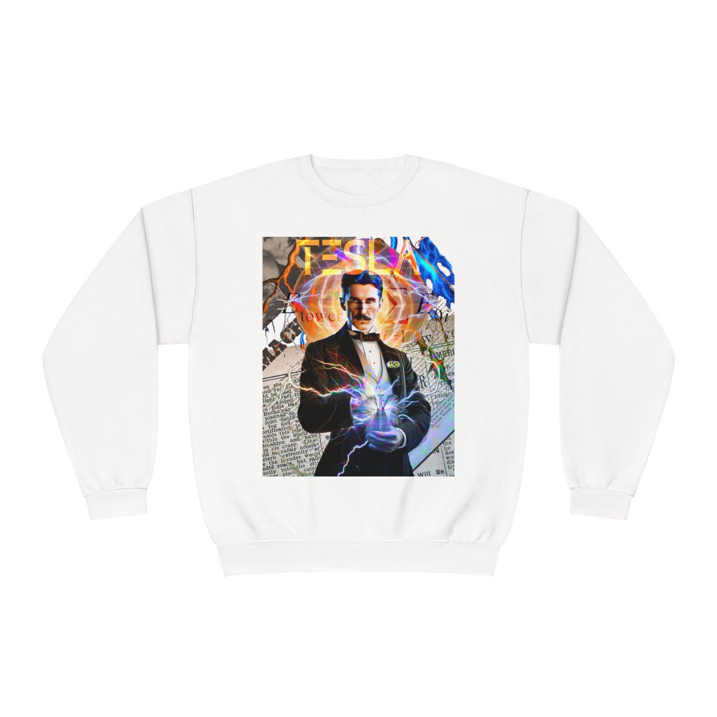 Vintage Science Icon Graphic Sweatshirt - Inventor Portrait Streetwear (Bachi)