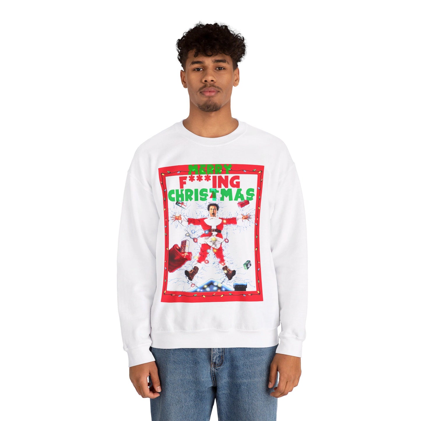 Vintage Holiday Graphic Sweatshirt - 80s Comedy Cinema Print (Bachi)