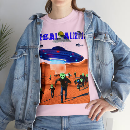 Vintage Sci-Fi Graphic Tee - Alien Invasion Streetwear Print (Bachi)
