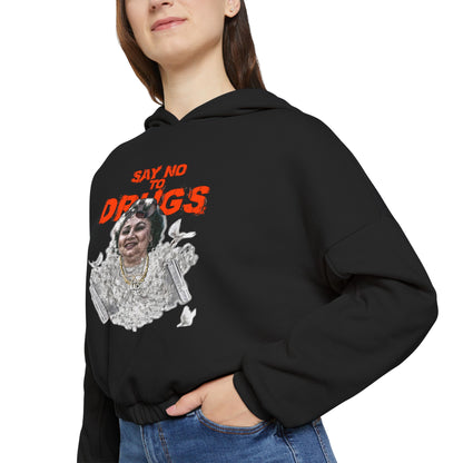 Cinched Hem Graphic Hoodie - Latin Icon Streetwear Print (Bachi)