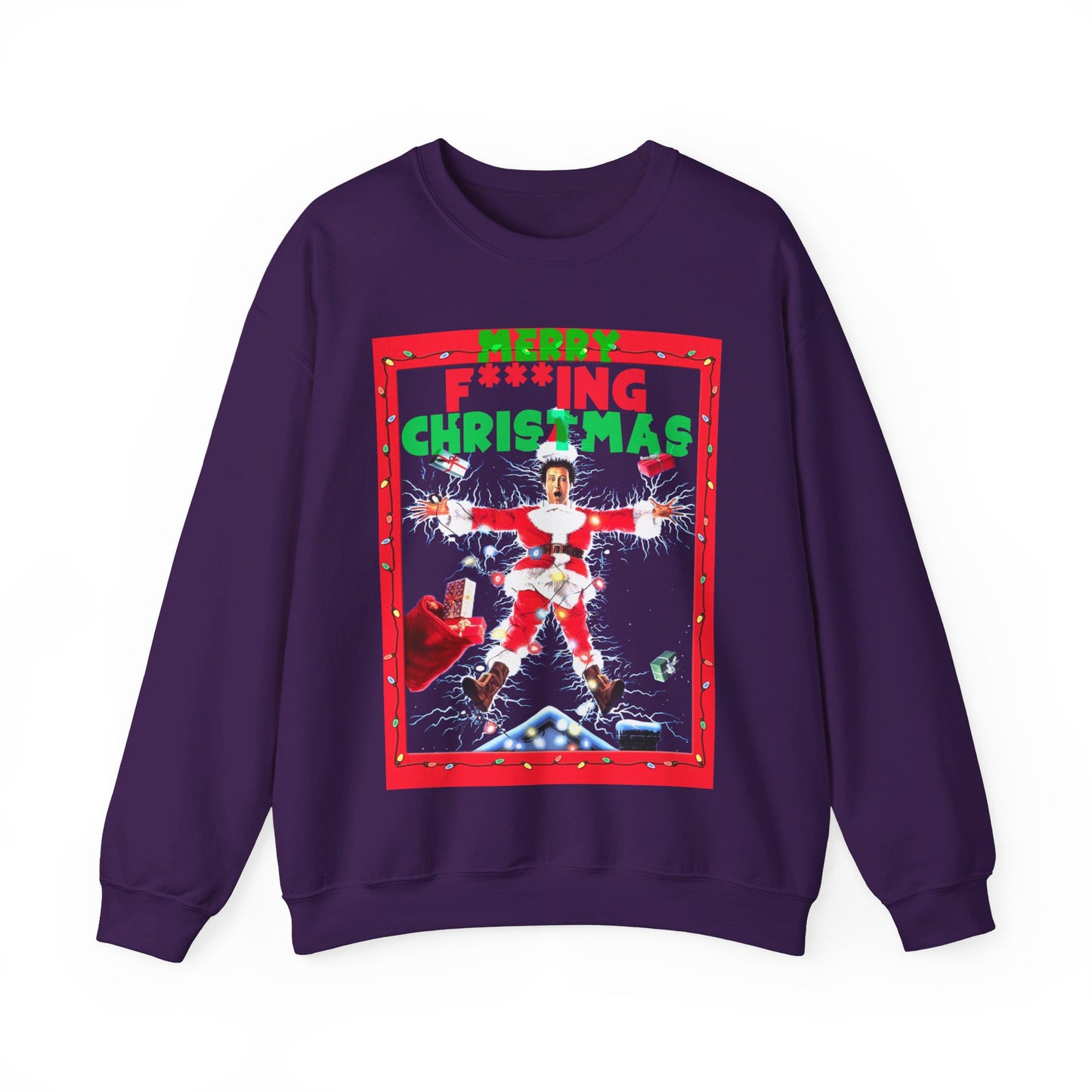 Vintage Holiday Graphic Sweatshirt - 80s Comedy Cinema Print (Bachi)
