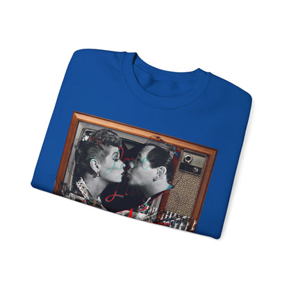 Vintage Sitcom Couple Graphic Sweatshirt - Retro TV Streetwear Print (Bachi)