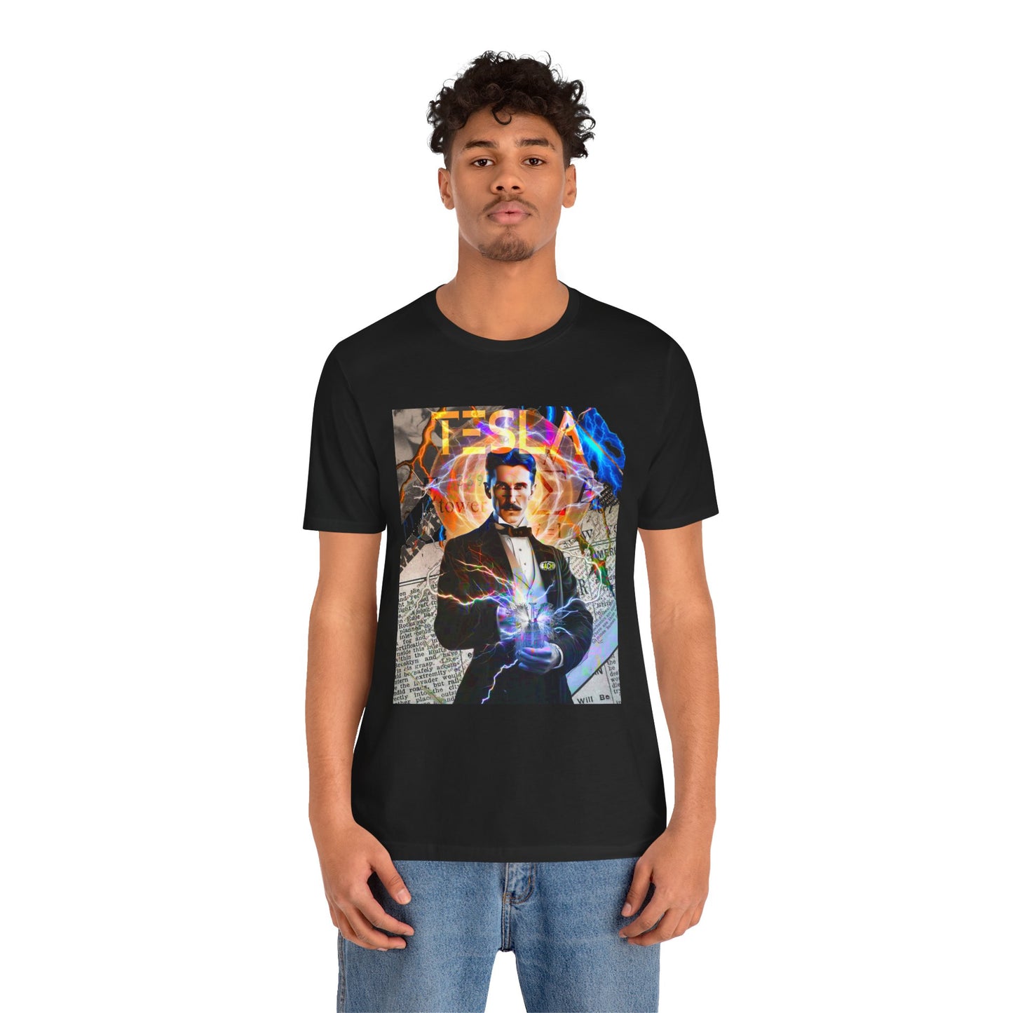 Vintage Science Icon Graphic Tee - Inventor Portrait Streetwear Print (Bachi)