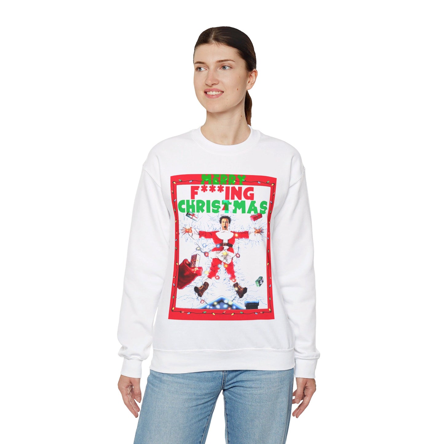 Vintage Holiday Graphic Sweatshirt - 80s Comedy Cinema Print (Bachi)