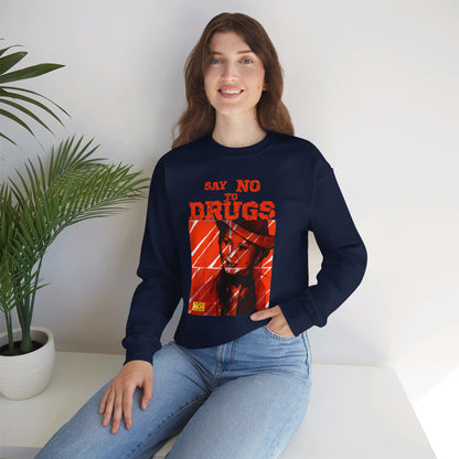Oversized Graphic Sweatshirt - Latin Icon Orange Stripe Streetwear (Bachi)