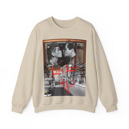 Vintage Sitcom Couple Graphic Sweatshirt - Retro TV Streetwear Print (Bachi)