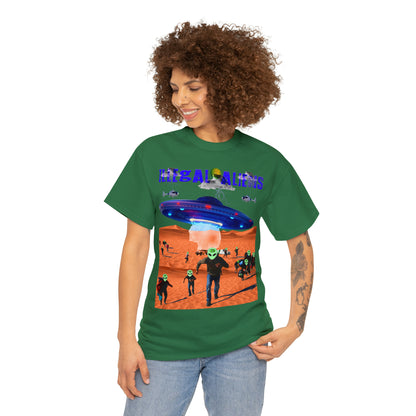 Vintage Sci-Fi Graphic Tee - Alien Invasion Streetwear Print (Bachi)