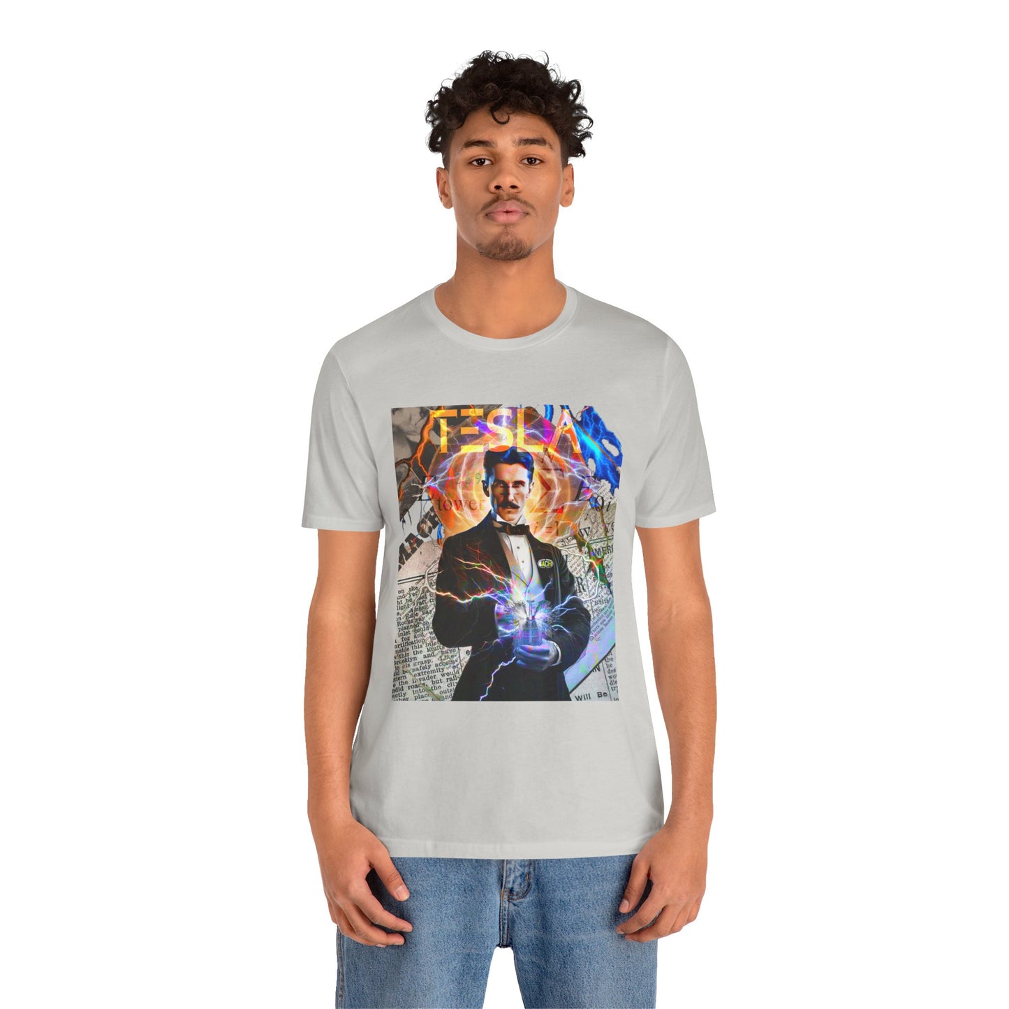 Vintage Science Icon Graphic Tee - Inventor Portrait Streetwear Print (Bachi)