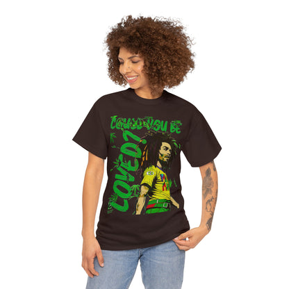 Oversized Graphic Tee - Reggae Legend Portrait Streetwear Print (Bachi)