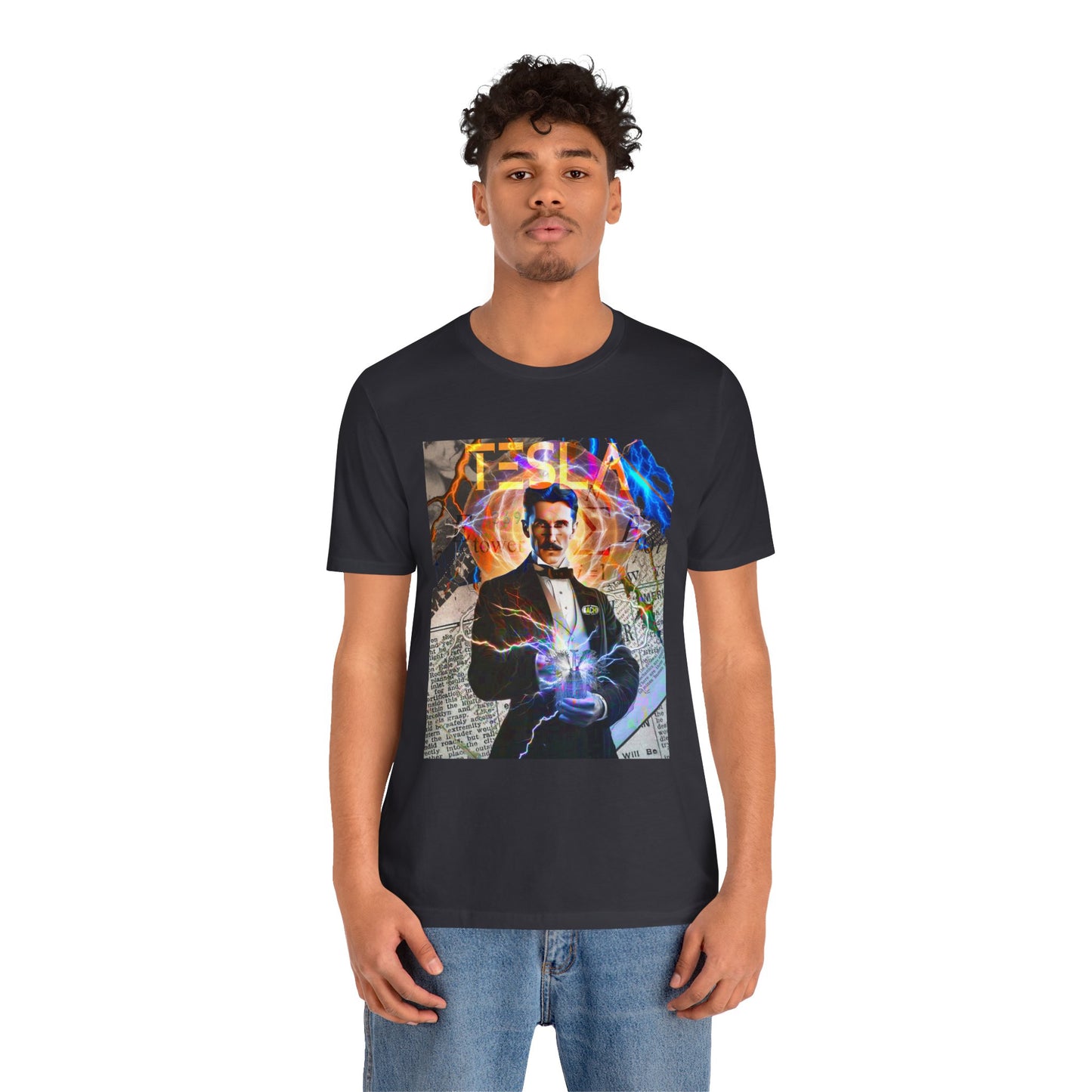Vintage Science Icon Graphic Tee - Inventor Portrait Streetwear Print (Bachi)