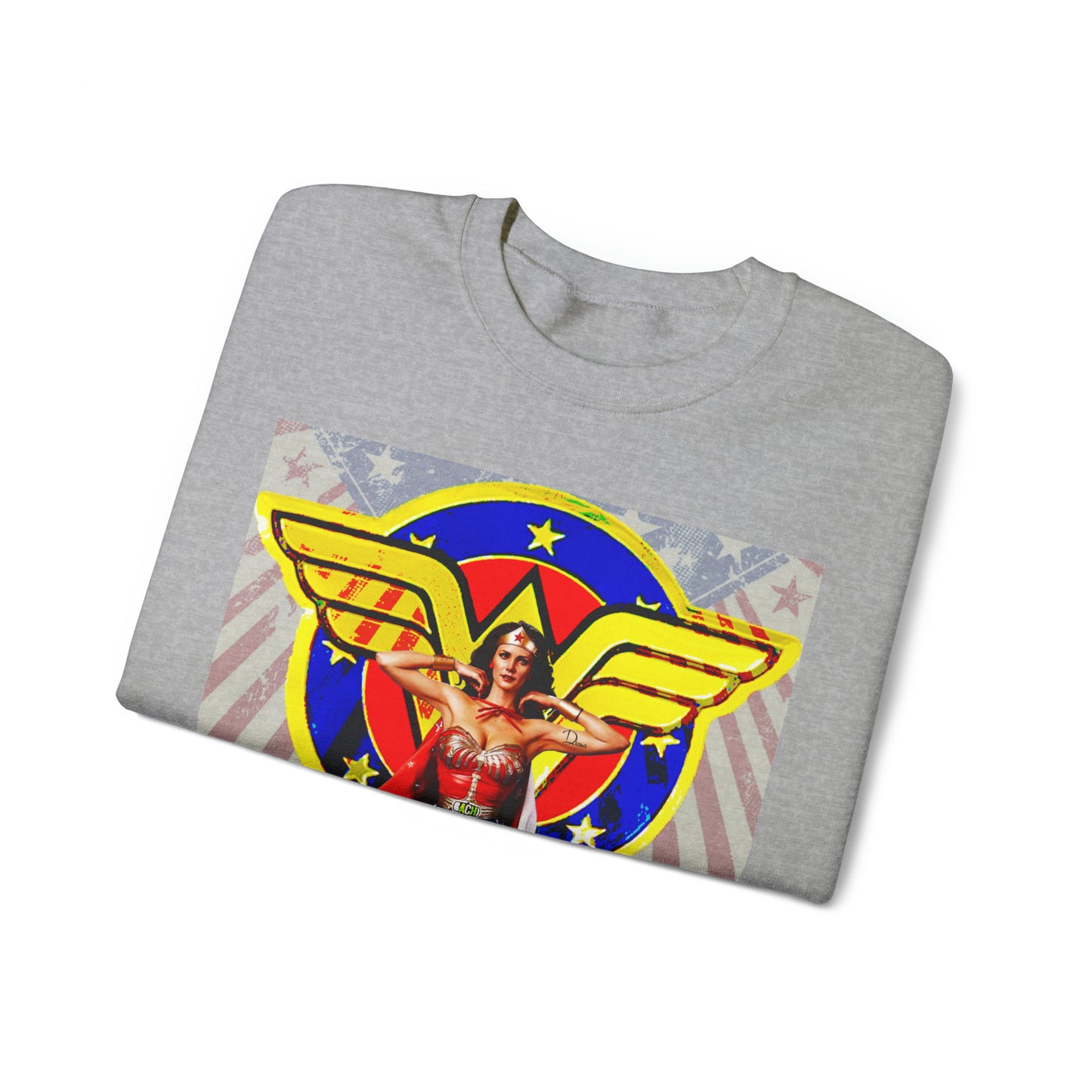 Vintage Female Hero Graphic Sweatshirt - Comic Streetwear Print (Bachi)