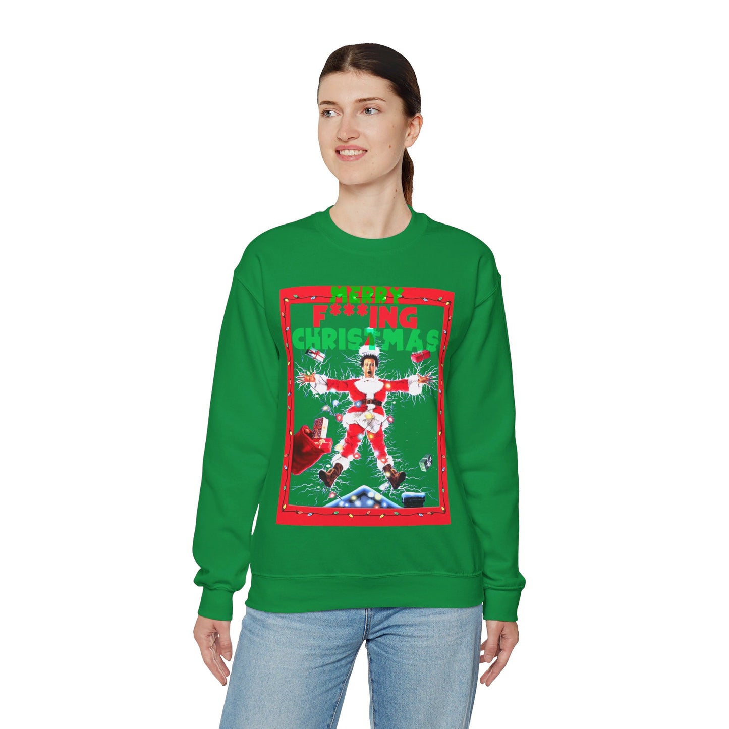 Vintage Holiday Graphic Sweatshirt - 80s Comedy Cinema Print (Bachi)