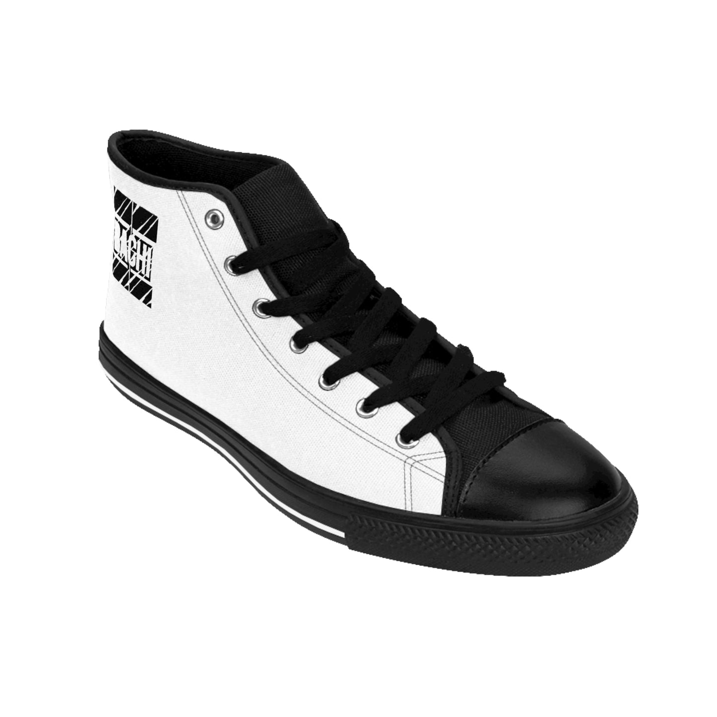 Men's High Top Sneaker Dripper 6ix Skyline White Printify
