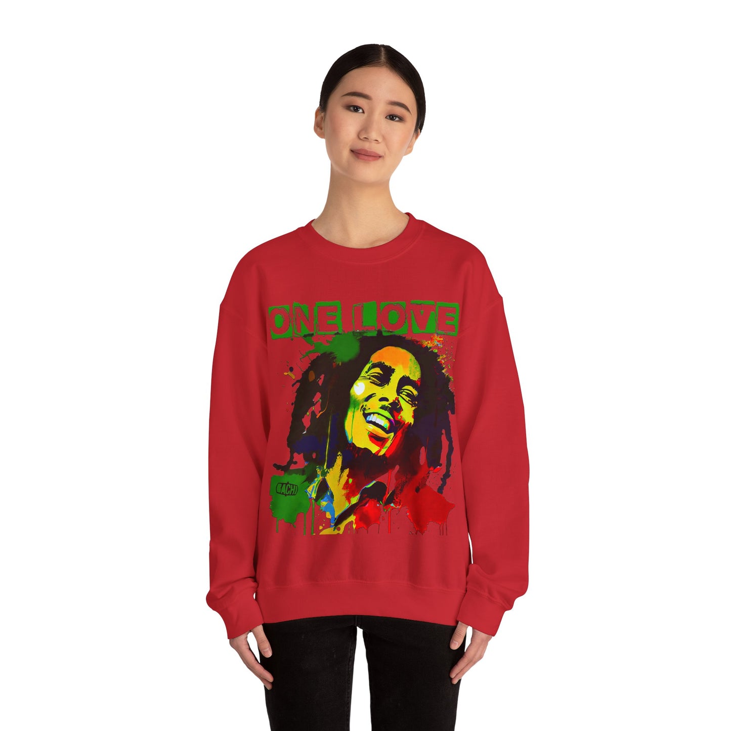Heavyweight Graphic Sweatshirt - Reggae Legend Portrait Streetwear (Bachi)
