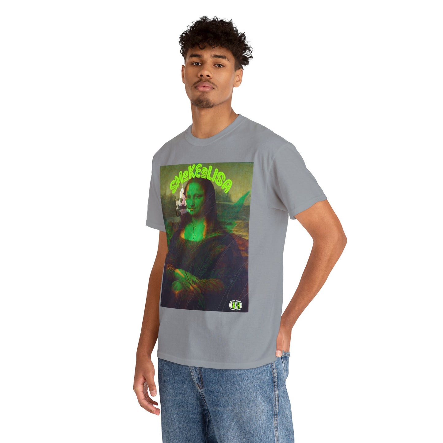 Raw Edge Pop Art Graphic Tee - Renaissance Parody Streetwear Print (Bachi)