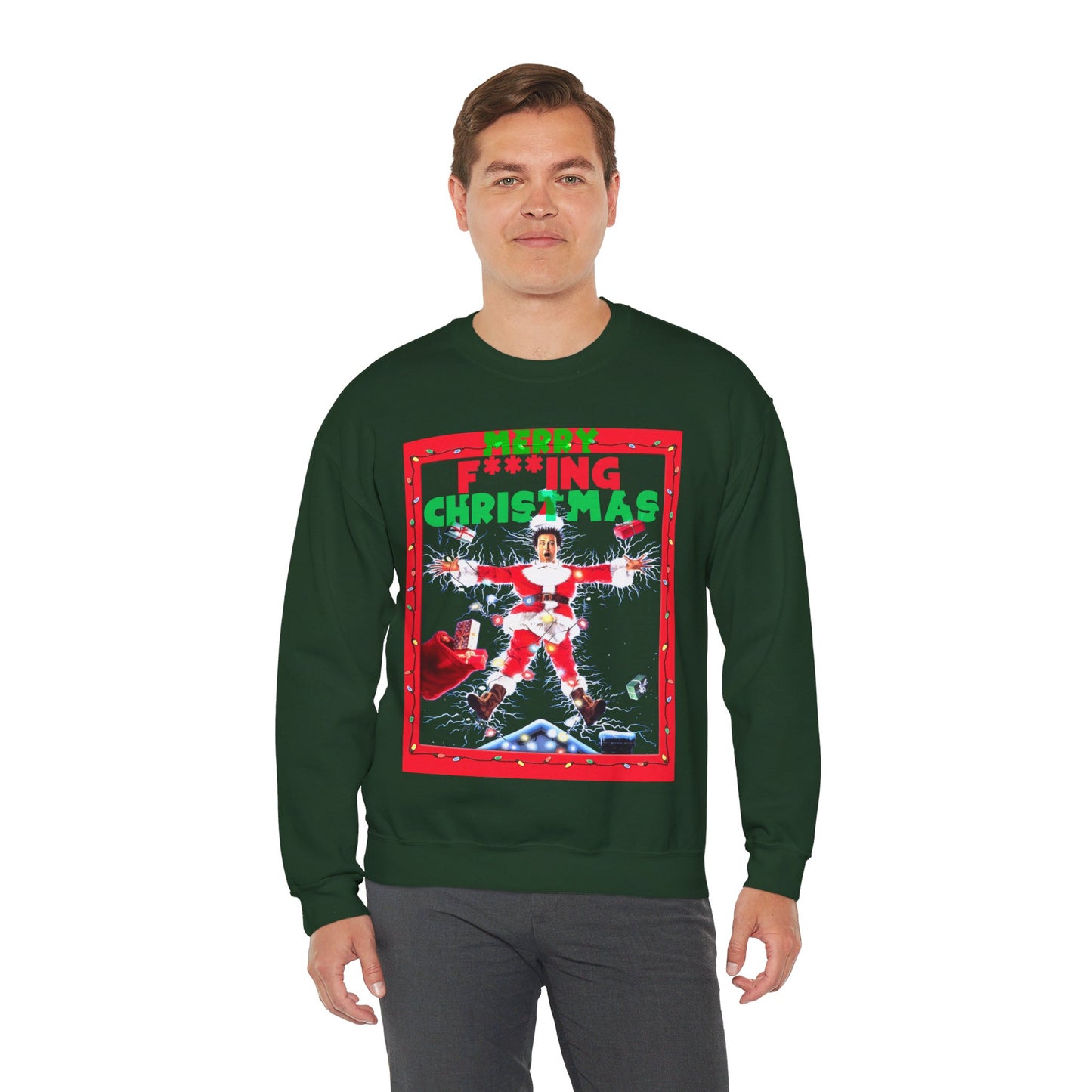 Vintage Holiday Graphic Sweatshirt - 80s Comedy Cinema Print (Bachi)