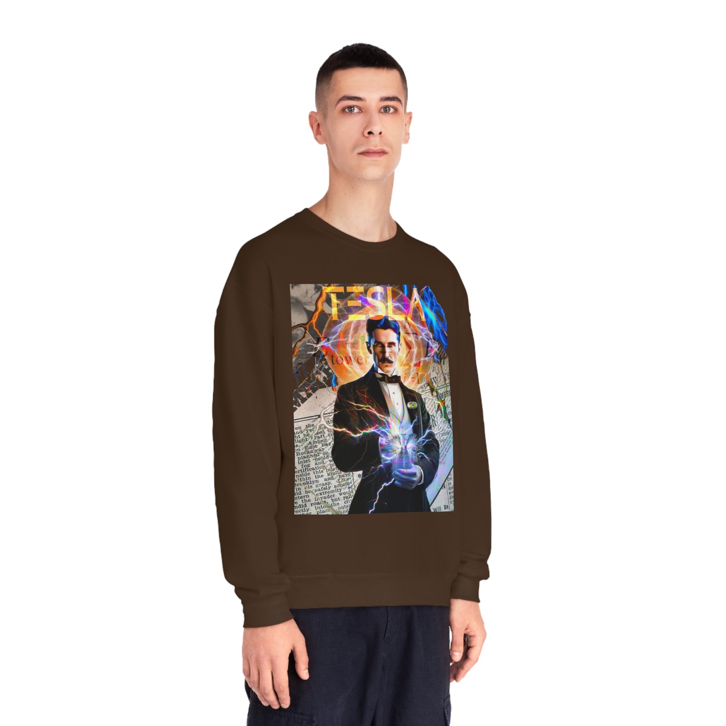 Vintage Science Icon Graphic Sweatshirt - Inventor Portrait Streetwear (Bachi)