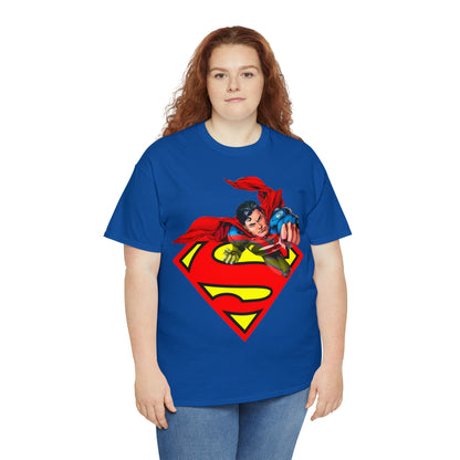 Vintage Comic Hero Graphic Tee - Cape Streetwear Print (Bachi)