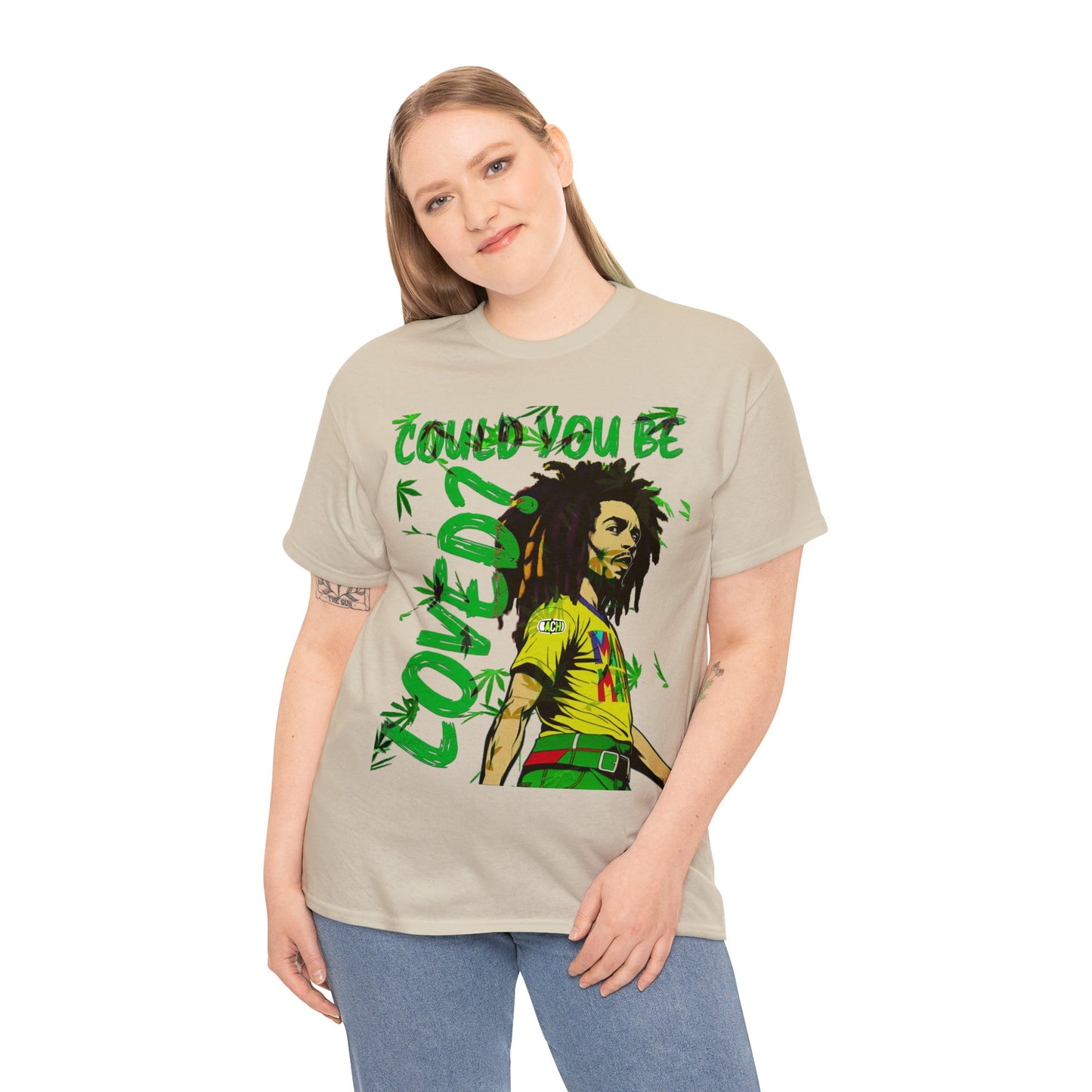 Oversized Graphic Tee - Reggae Legend Portrait Streetwear Print (Bachi)