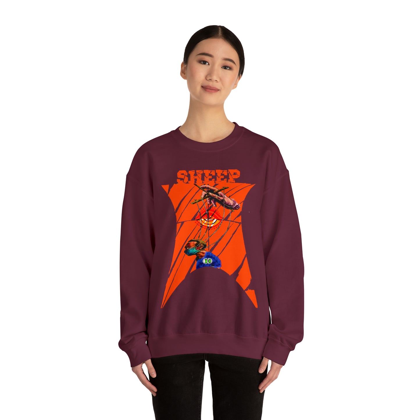 Unisex Sweatshirt Sheep And Puppet