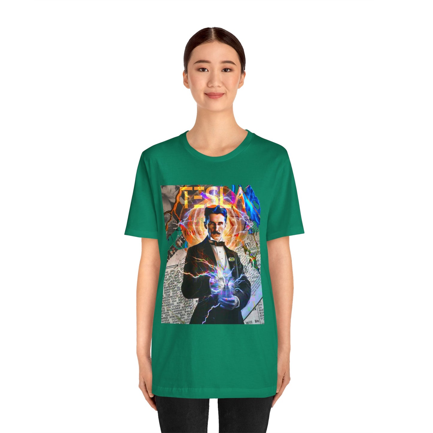 Vintage Science Icon Graphic Tee - Inventor Portrait Streetwear Print (Bachi)