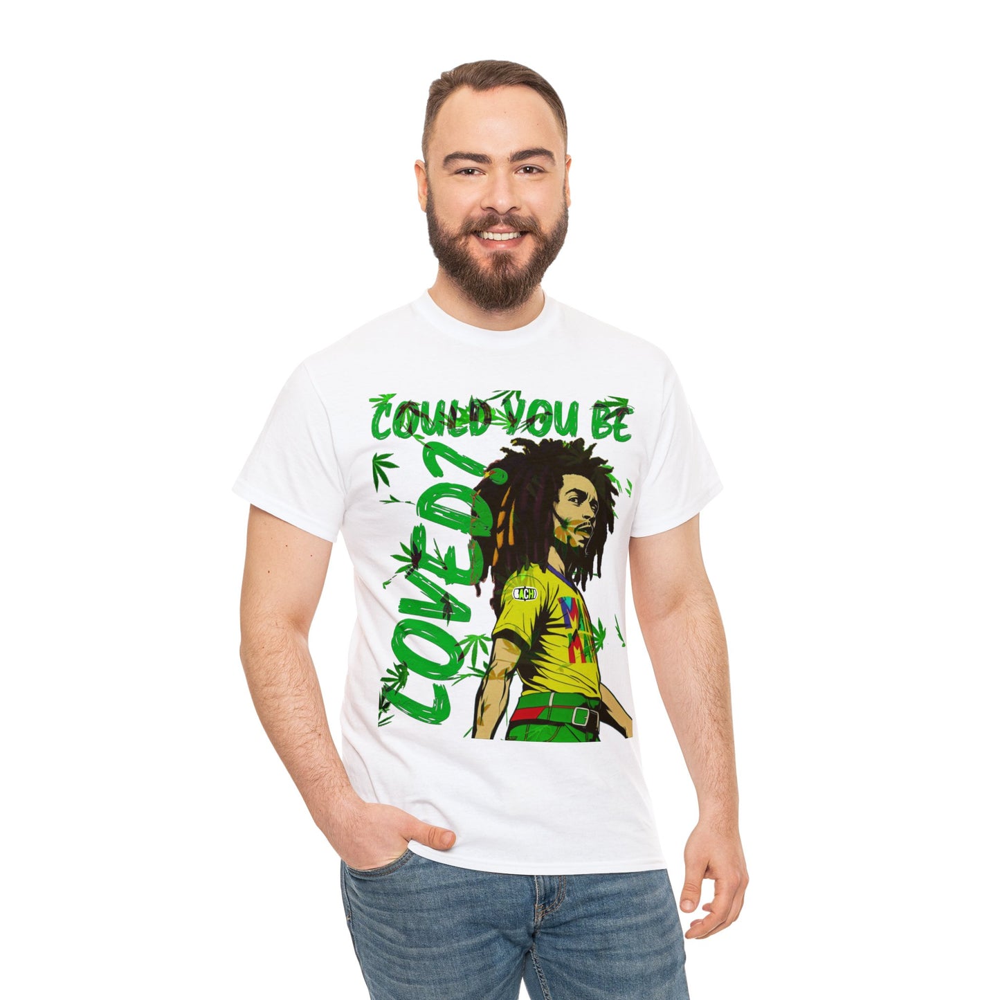 Oversized Graphic Tee - Reggae Legend Portrait Streetwear Print (Bachi)